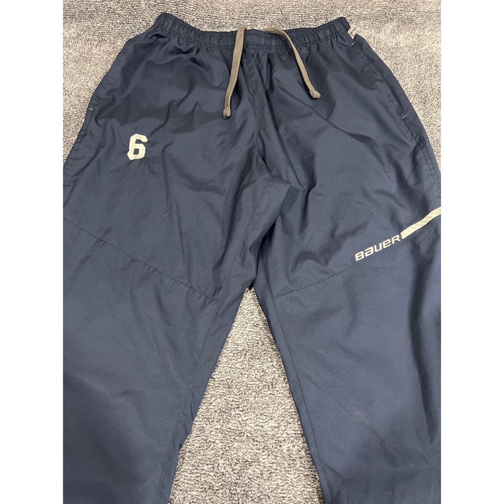 Bauer Navy Blue Hockey Warm Up Pants Mens Medium 37.5 Technology Number 6